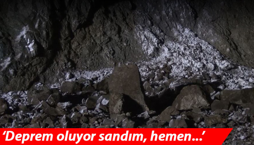 Gümüşhanede yamaçtan kopan kayalar korku dolu anlar yaşattı