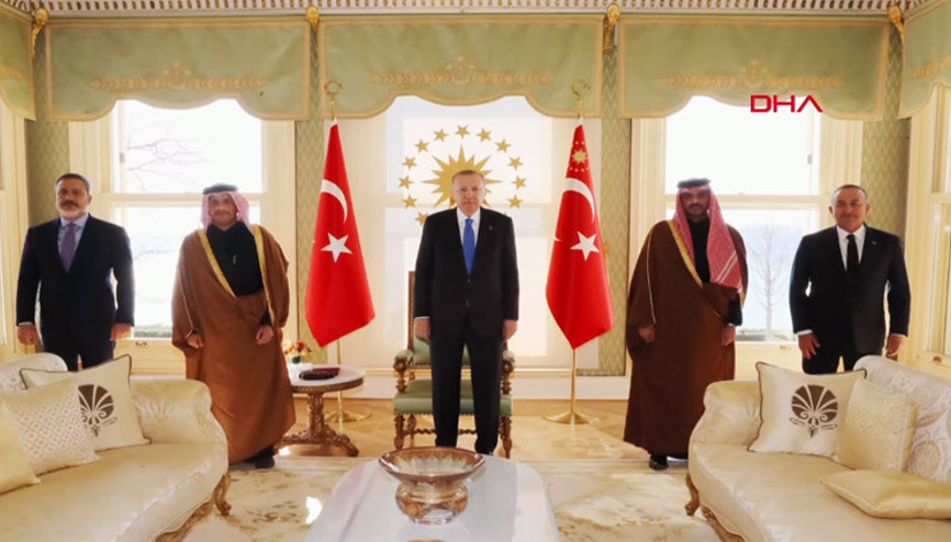 Cumhurbaşkanı Erdoğan, Katar Dışişleri Bakanı Al Saniyi ağırladı