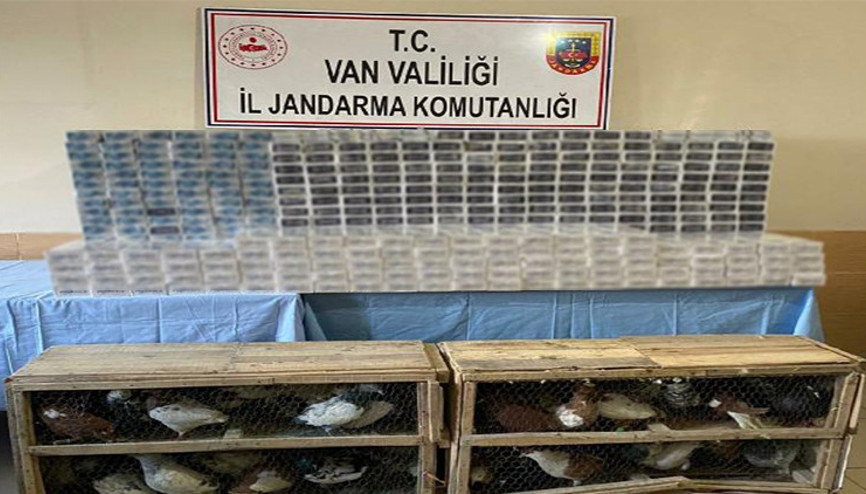 İran sınırında 90 güvercin ve 7 bin 632 kaçak sigara ele geçirildi