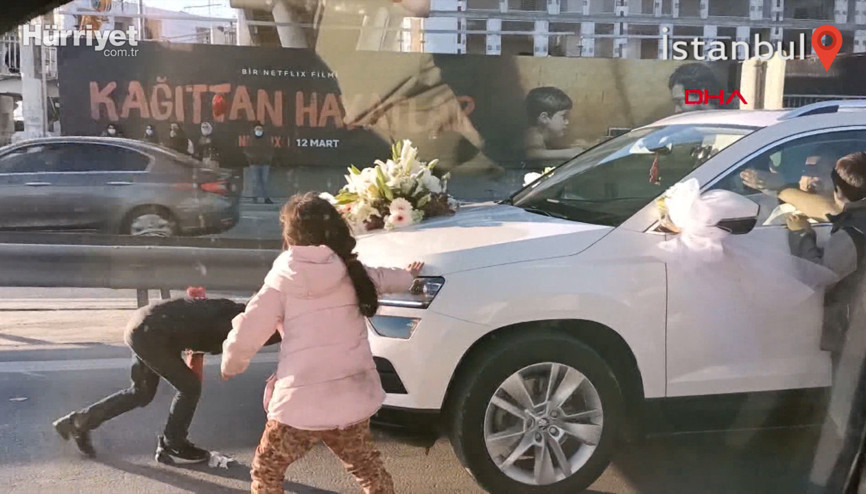 Bahşiş için ölümüne yarış D-100de tehlikeli anlar...