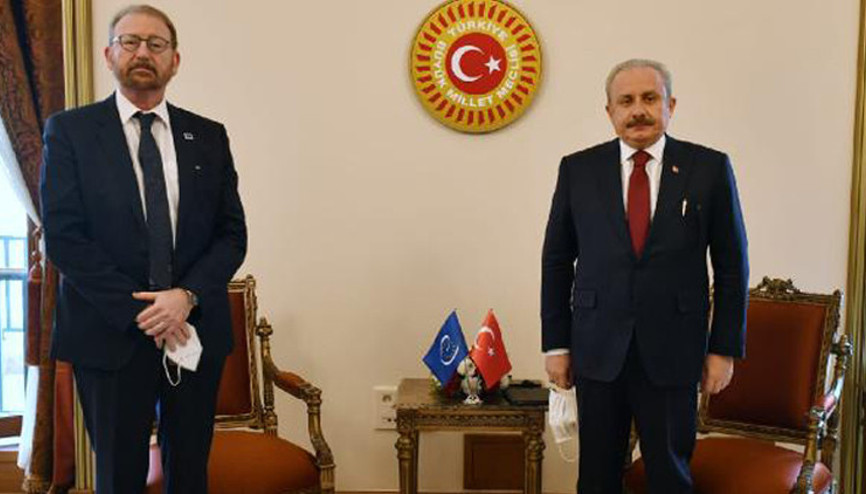 Meclis Başkanı Şentop, AKPM Başkanı Daems ile görüştü