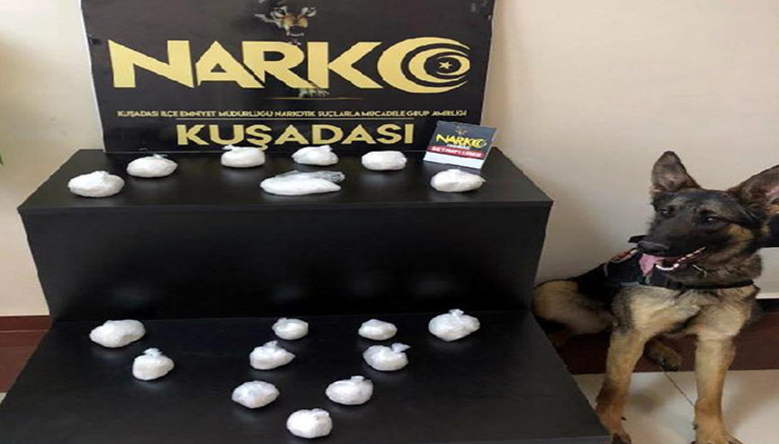 Narkotik köpeği Honaz uyuşturucuya geçit vermedi Narkotik köpeği Honaz uyuşturucuya geçit vermedi