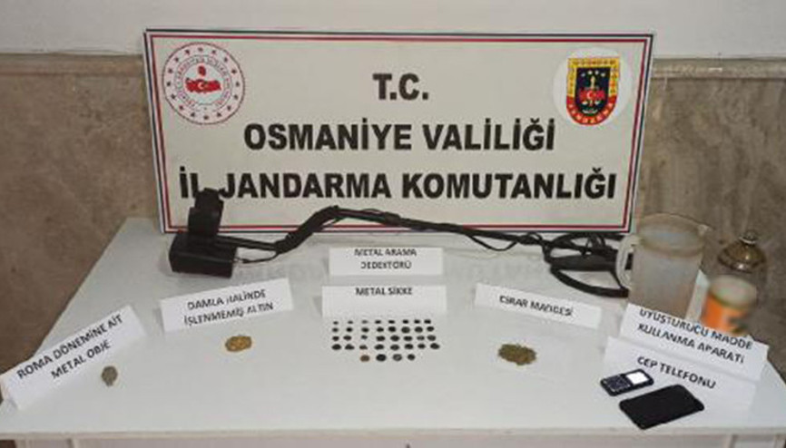 Osmaniyede tarihi eser kaçakçılığına 3 gözaltı