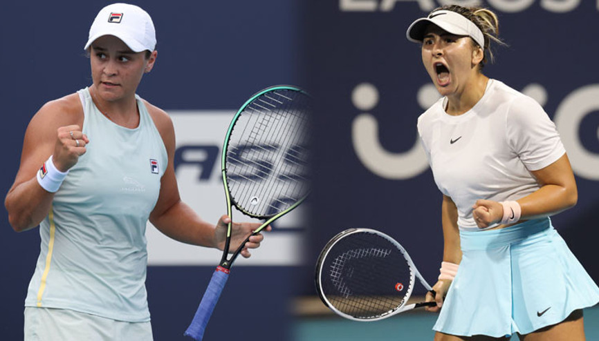 Miami Açık tek kadınlarda Barty ve Andreescu finalde