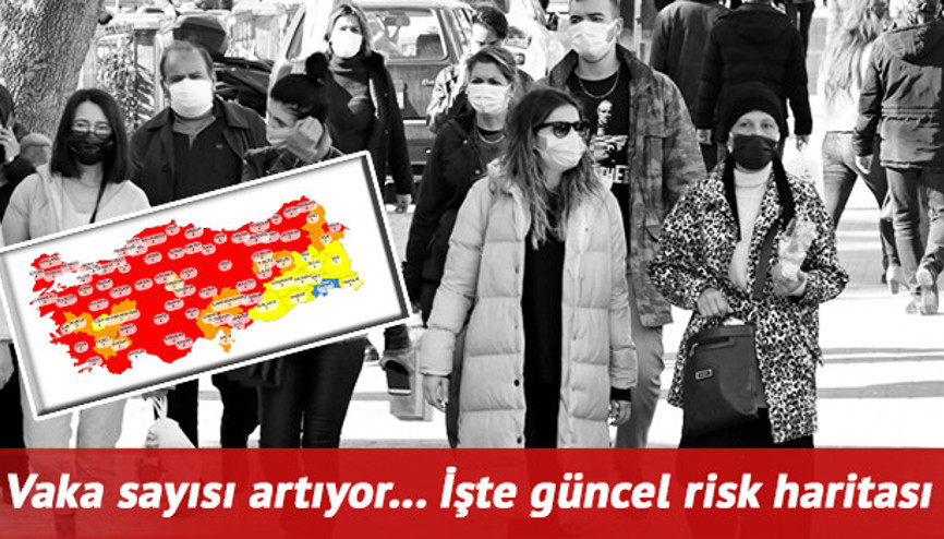 İllere göre haftalık vaka haritası yayınlandı: İstanbuldaki artış korkuttu İşte 27 Mart-2 Nisan il il koronavirüs risk ve yoğunluk haritası