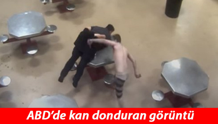 ABDde inanılmaz görüntüler: Mahkumlar gardiyanı böyle dövdü