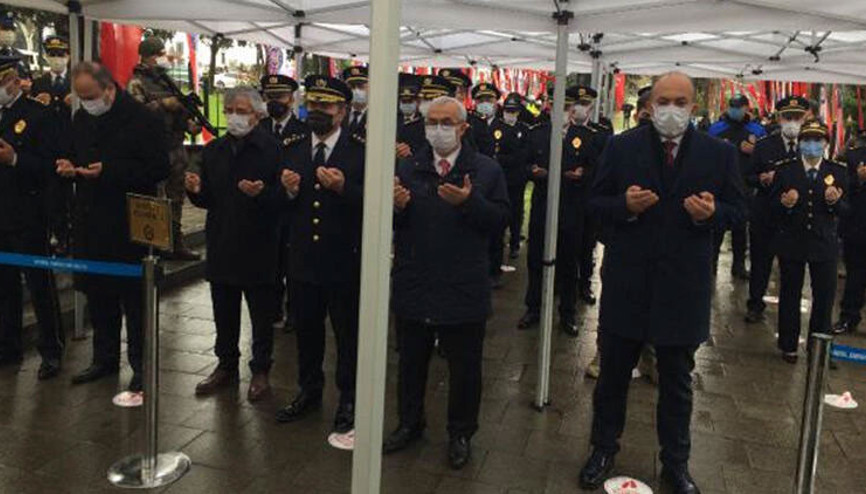 Türk Polis Teşkilatının kuruluşunun 176. yılında Edirnekapıda şehitler anıldı