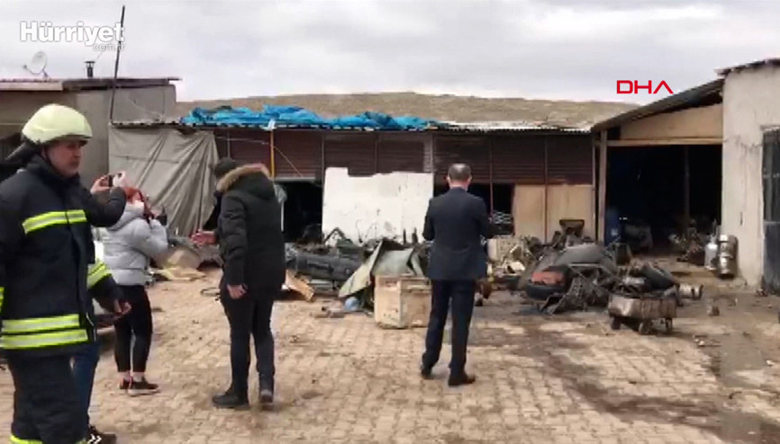 Organize sanayi bölgesindeki hurdalıkta patlama meydana geldi