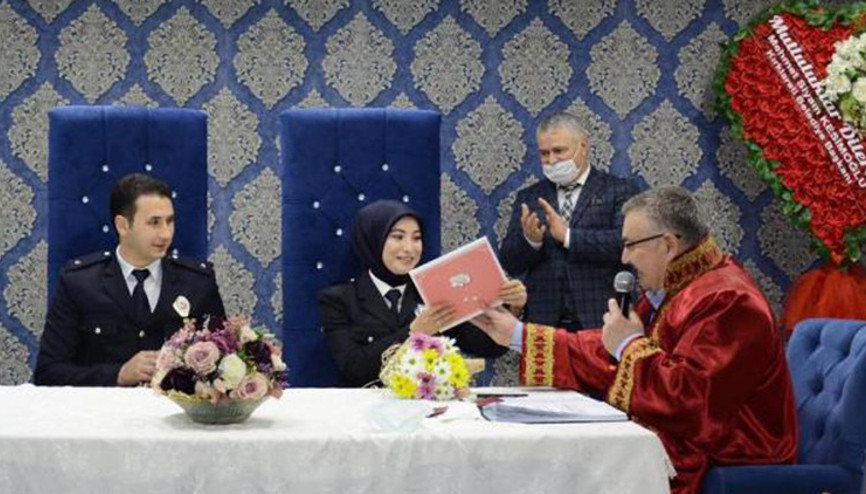 Komiser yardımcısı ile polis memuru 10 Nisan’da evlendi