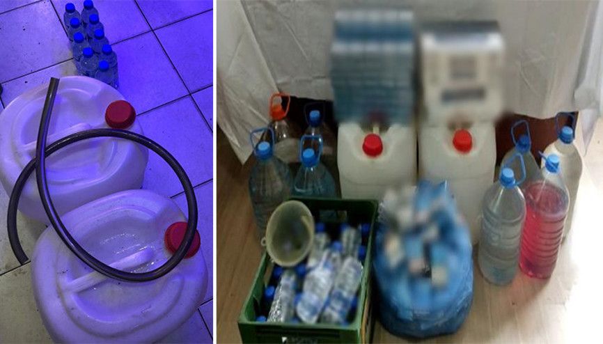 Hatay’da, 11 iş yerine sahte içki ve kaçak sigara baskını