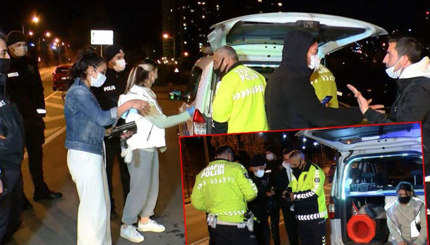 Otomobil aydınlatma direğine çarptı; Polis, sürücü olduğunu iddia eden kadına inanmadı