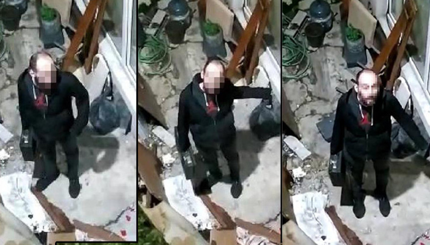 Polisten kaçarken mahsur kaldı