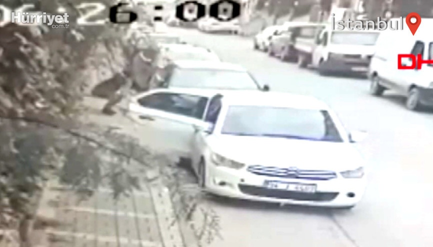 Kendisini böyle kamufle ettti Ümraniyede ilginç hırsızlık kamerada