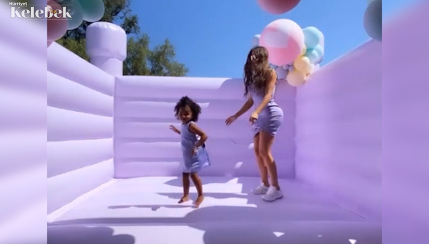 Khloe Kardashian kızının doğum günü için kesenin ağzını açtı