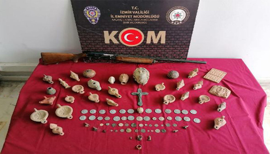 Selçukta tarihi eser operasyonuna 2 gözaltı