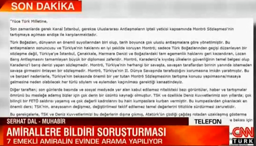 7 emekli amiralin evinde arama