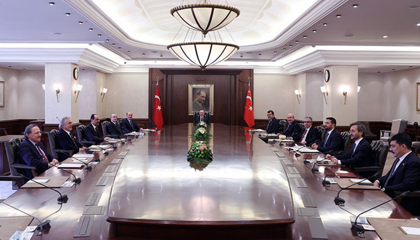 Cumhurbaşkanı Erdoğan, Cumhurbaşkanlığı Politika Kurulu başkanvekilleriyle görüştü
