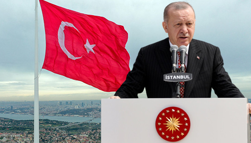 Son dakika... Çamlıca Tepesine dev Türk bayrağı Cumhurbaşkanı Erdoğandan önemli açıklamalar