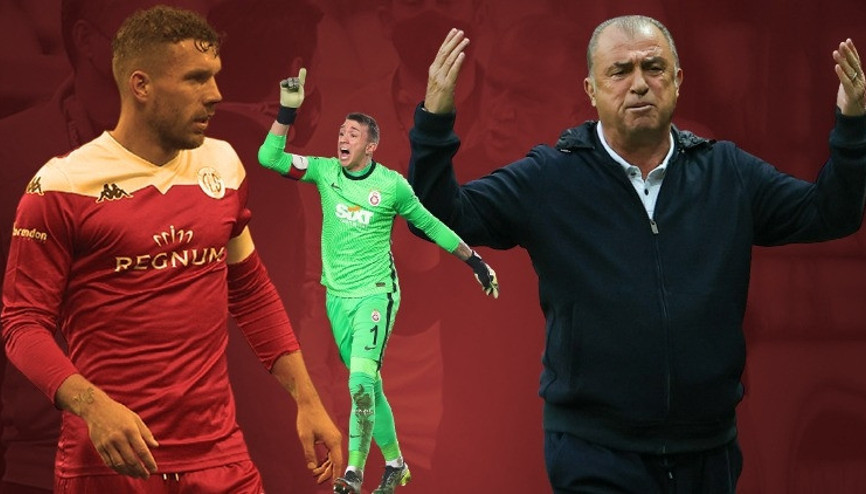 Antalyaspor-Galatasaray maçında Podolskinin hareketi sonrası büyük tepki Mücadeleye damga vuran diyaloglar...
