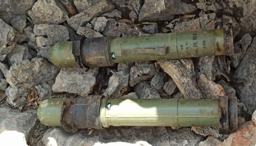 Çatakta PKKnın antitank roketatar ve makineli tüfek mühimmatı ele geçirildi