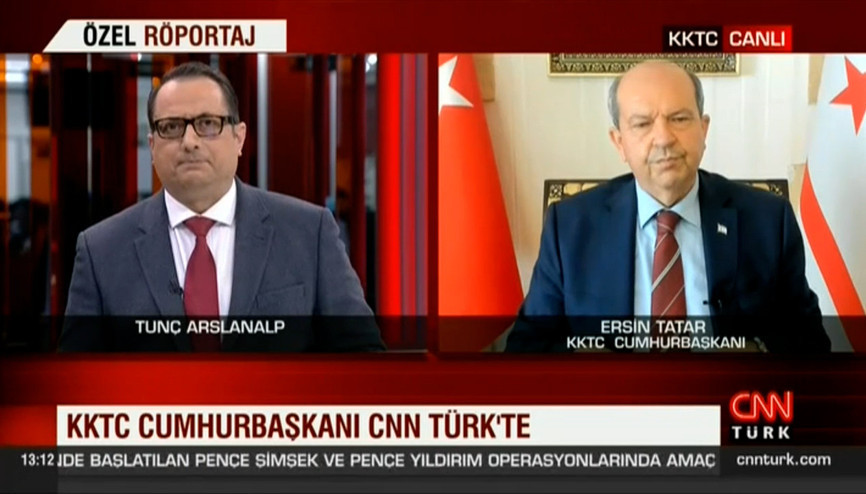 KKTC Cumhurbaşkanı Ersin Tatar, CNN TÜRK yayınında konuştu
