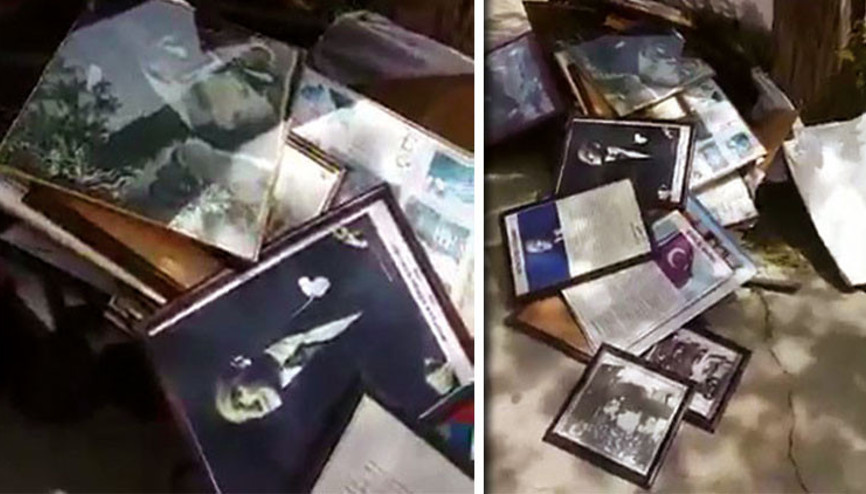 Okulun önündeki çöpten Atatürk posteri çıktı, müdür görevden uzaklaştırıldı Okulun önündeki çöpten Atatürk posteri çıktı, müdür görevden uzaklaştırıldı