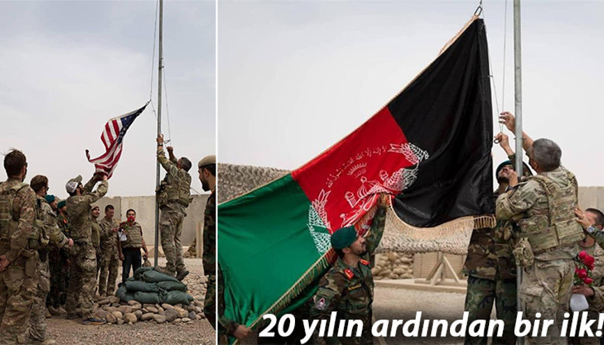 Tarihe geçen görüntü... ABD resmen çekildi: Bayraklar yer değiştirdi Tarihe geçen görüntü... ABD resmen çekildi: Bayraklar yer değiştirdi