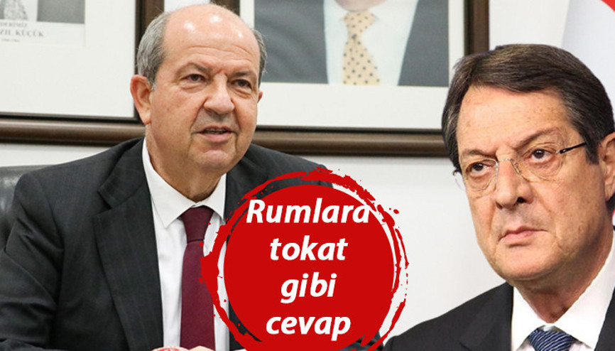 KKTC Cumhurbaşkanı Tatardan Rum lideri Anastasiadise tokat gibi cevap