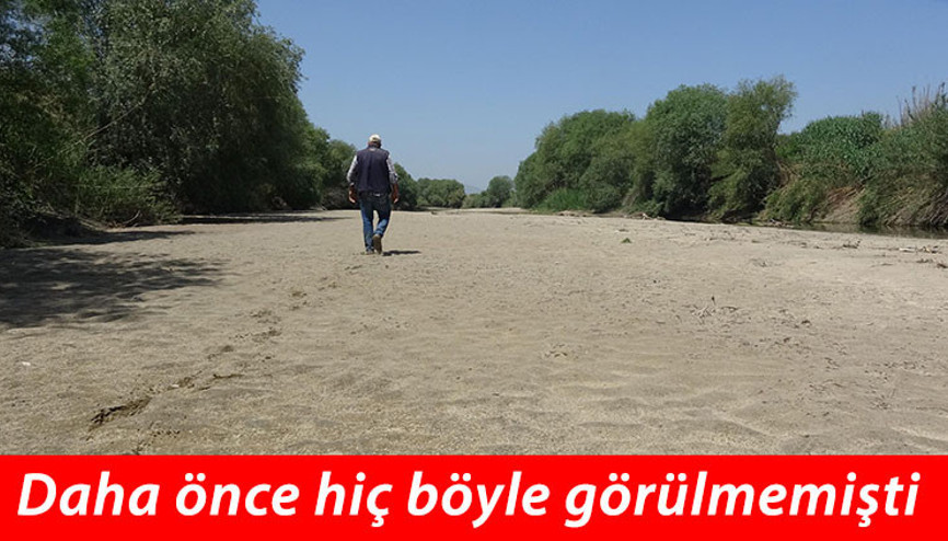 Büyük Menderes Nehrinde vahim görüntü Çiftçi tedirgin... Büyük Menderes Nehrinde vahim görüntü Çiftçi tedirgin...