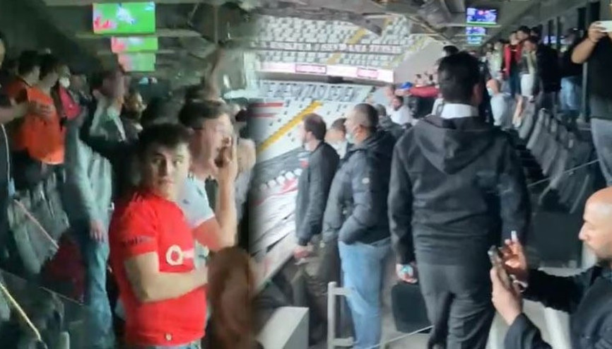 Son dakika: Vodafone Parkta çarpıcı görüntüler Beşiktaş taraftarı stada alındı