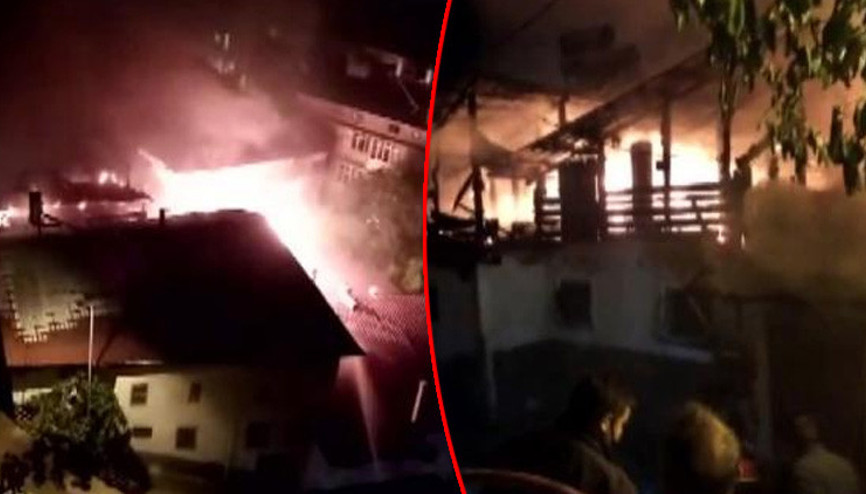 Karamanın Ermenek ilçesinden çok acı haber Bayram günü evsiz kaldılar