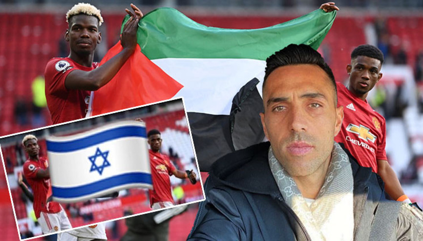 İsrailli futbolcu Eran Zahaviden bir skandal daha Bu kez Filistin bayrağı açan Pogba ile dalga geçti...