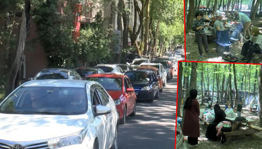 İstanbullular Belgrad Ormanına akın etti Dikkat çeken kalabalık