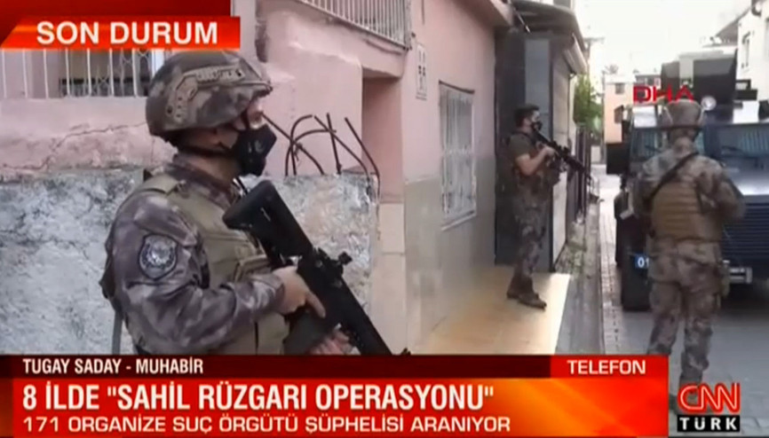 Organize suç örgütlerine Sahil Rüzgarı Operasyonu