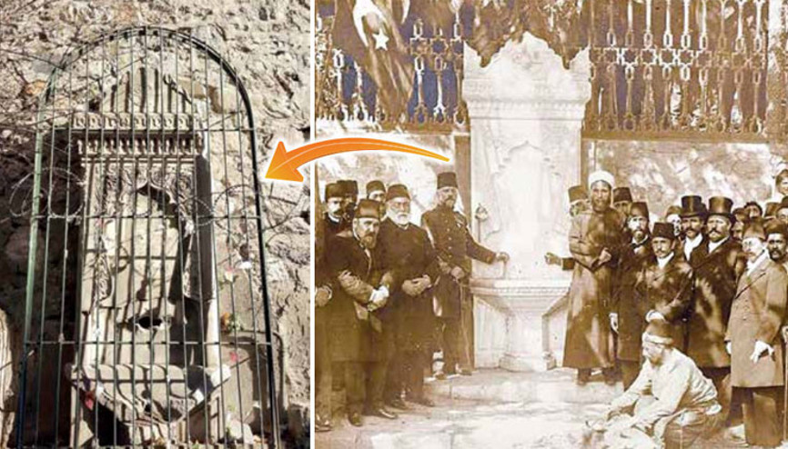 Kafesle korumaya alınan Hamidiye Çeşmesi harabeye döndü