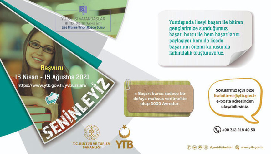 YTB’den yurt dışındaki vatandaşlar için burs programı