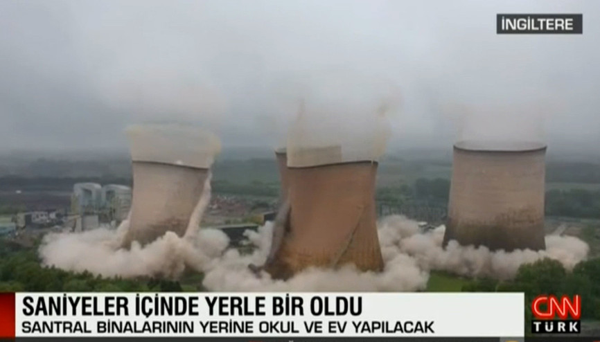 Saniyeler içinde yerle bir oldu