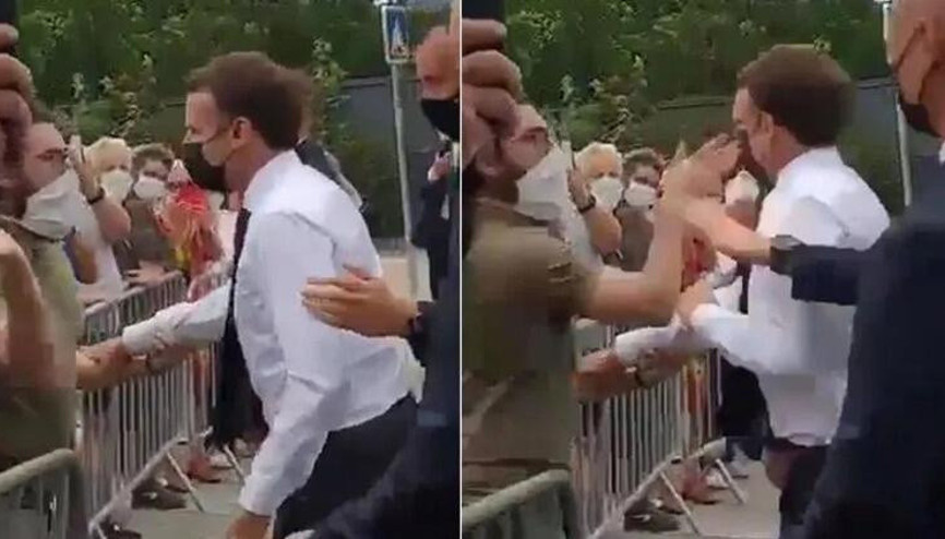 Fransa Cumhurbaşkanı Macrona tokatlı saldırı