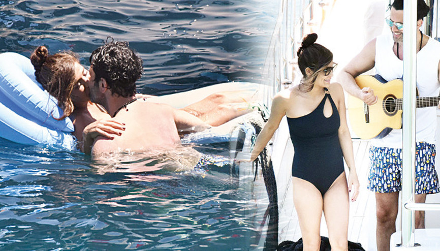 Keremcem ile İranlı sevgilisi Ghazaleh Bayatın romantik anları