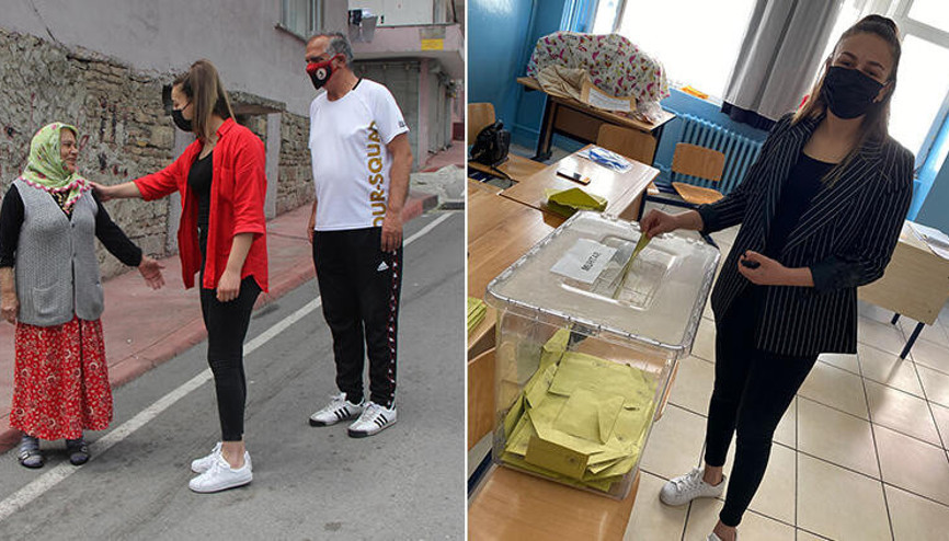 Sedanur, vefat eden babasının muhtarlık bayrağını devraldı