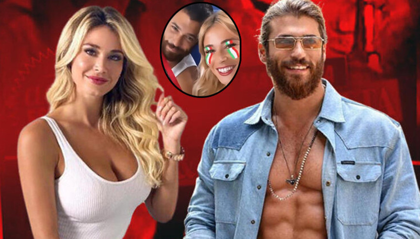 Türkiye-İtalya maçında ortaya çıktılar Diletta Leotta ve Can Yaman...