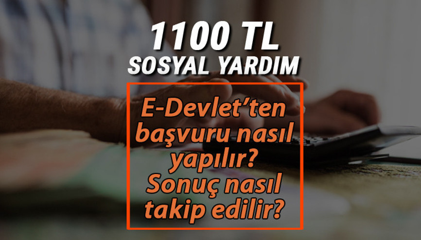 1100 TL pandemi (sosyal) yardım 3. Faz başvuru ekranı: Sosyal yardım E-Devletten T.C Kimlik No ile başvuru ve sonuç sorgulama ekranı..