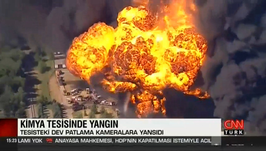 Kimya tesisinde büyük yangın