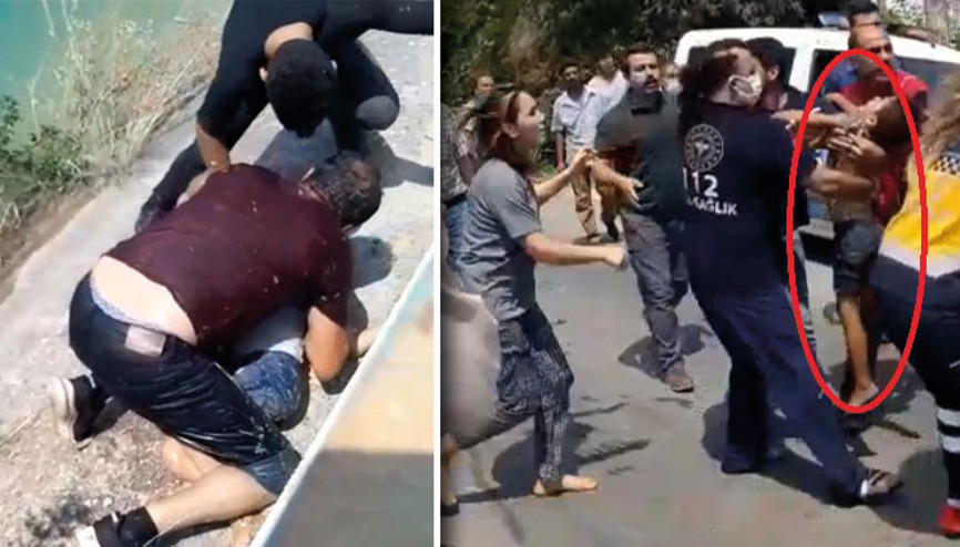Servis şoförü, sulama kanalında sürüklenen çocuğun hayatını kurtardı