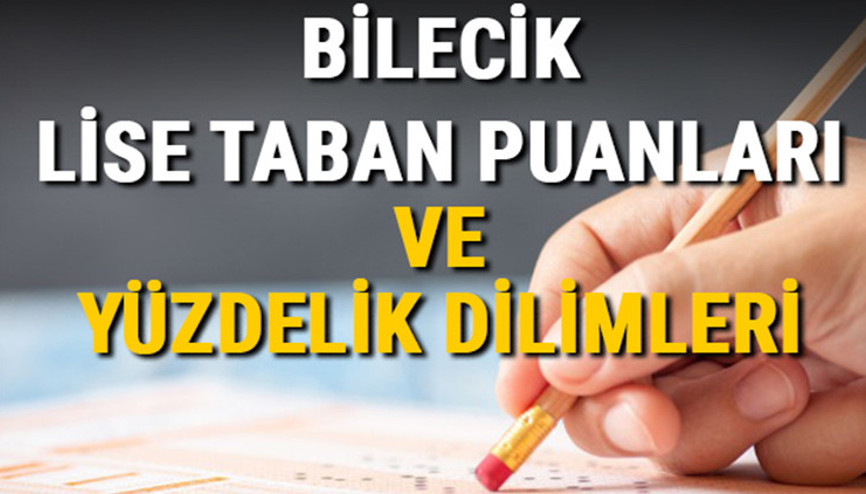 Bilecik lise taban puanları 2021 Bilecik Anadolu, İmam Hatip, Fen Lisesi LGS yüzdelik dilimleri ve taban puanları bilgileri