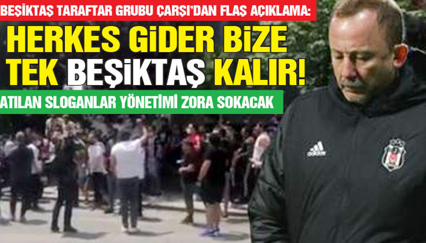 Beşiktaş taraftarı Sergen Yalçının evinin önünde