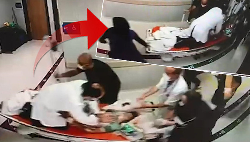 Kalbine 13 santim korkuluk demiri giren çocuğa sedye üzerinde hayat kurtaran müdahale