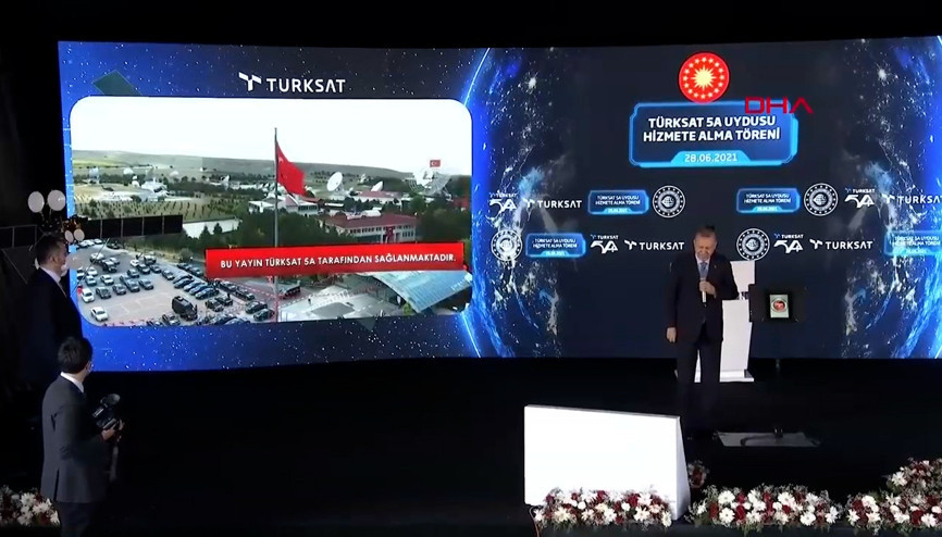 Türksat 5A haberleşme uydusu, Cumhurbaşkanı Erdoğanın butona basmasıyla hizmete alındı