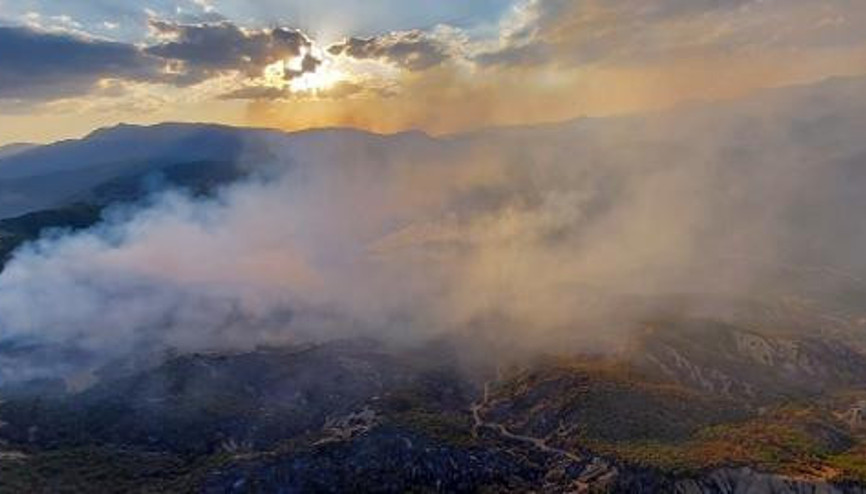 Bingölde 3 gündür devam eden yangına müdahale ediliyor
