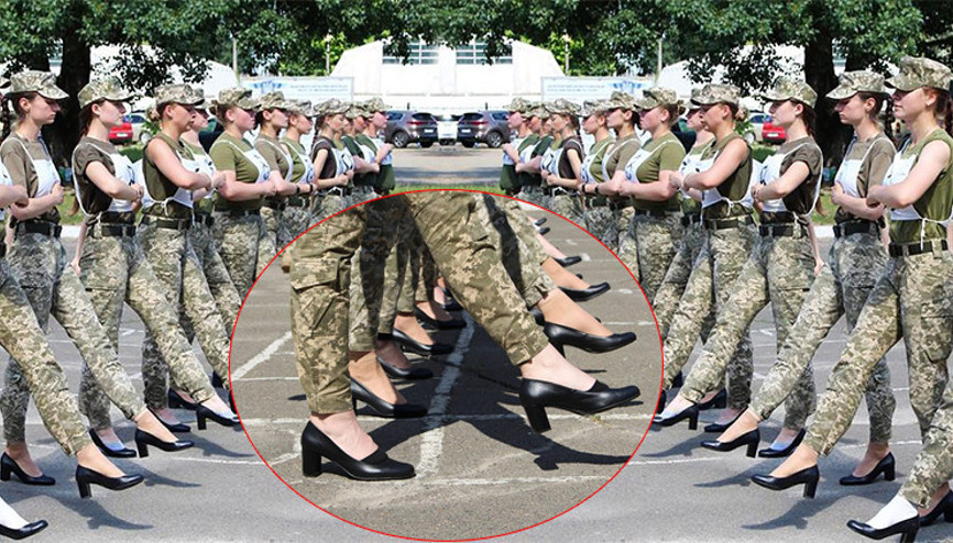 Ukrayna ordusunda deprem Kadın askerlerin topukları kavga çıkardı